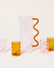 Sophie Lou Jacobsen Wave Pitcher in Pink with Amber