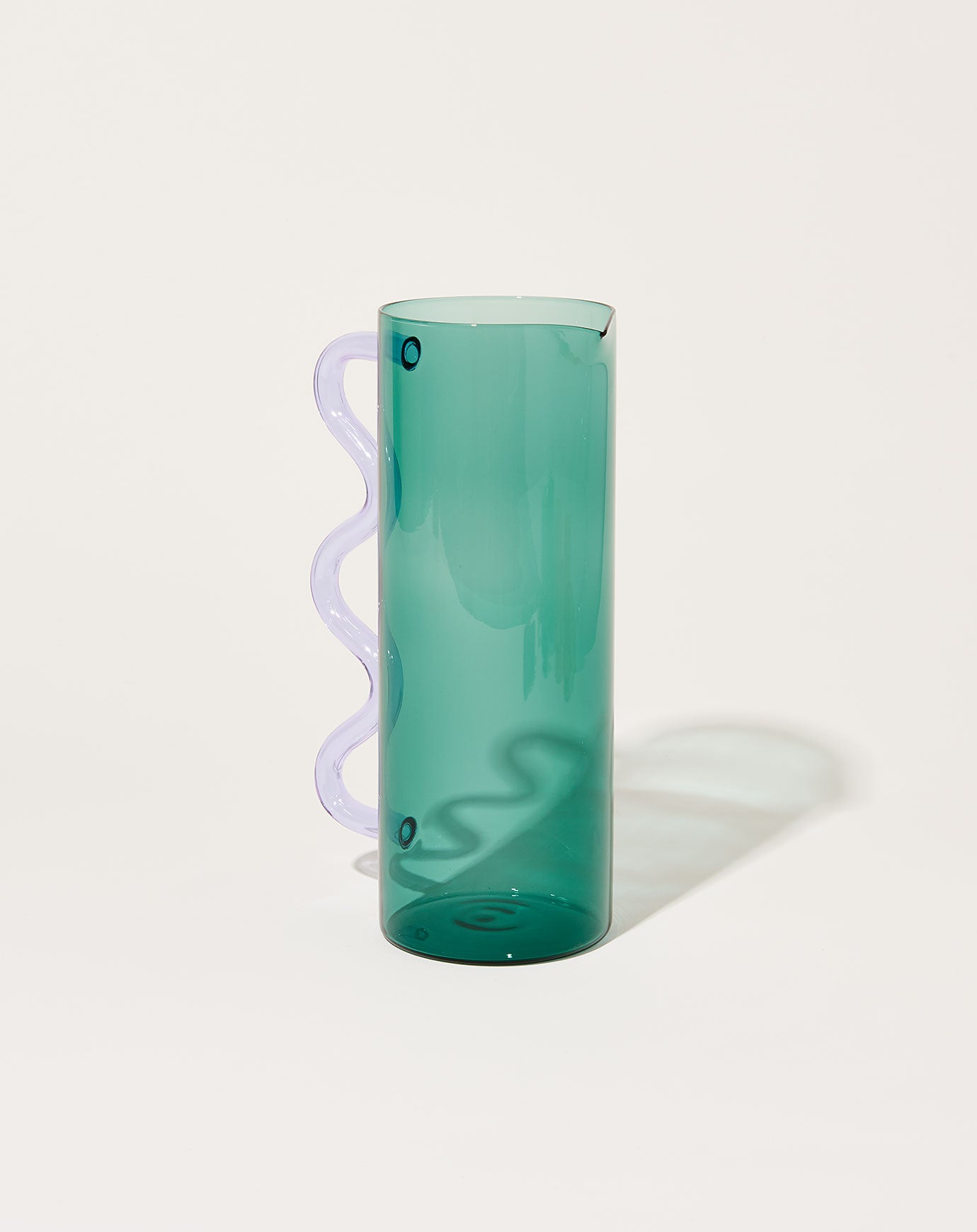 Sophie Lou Jacobsen Wave Pitcher in Teal with Lilac