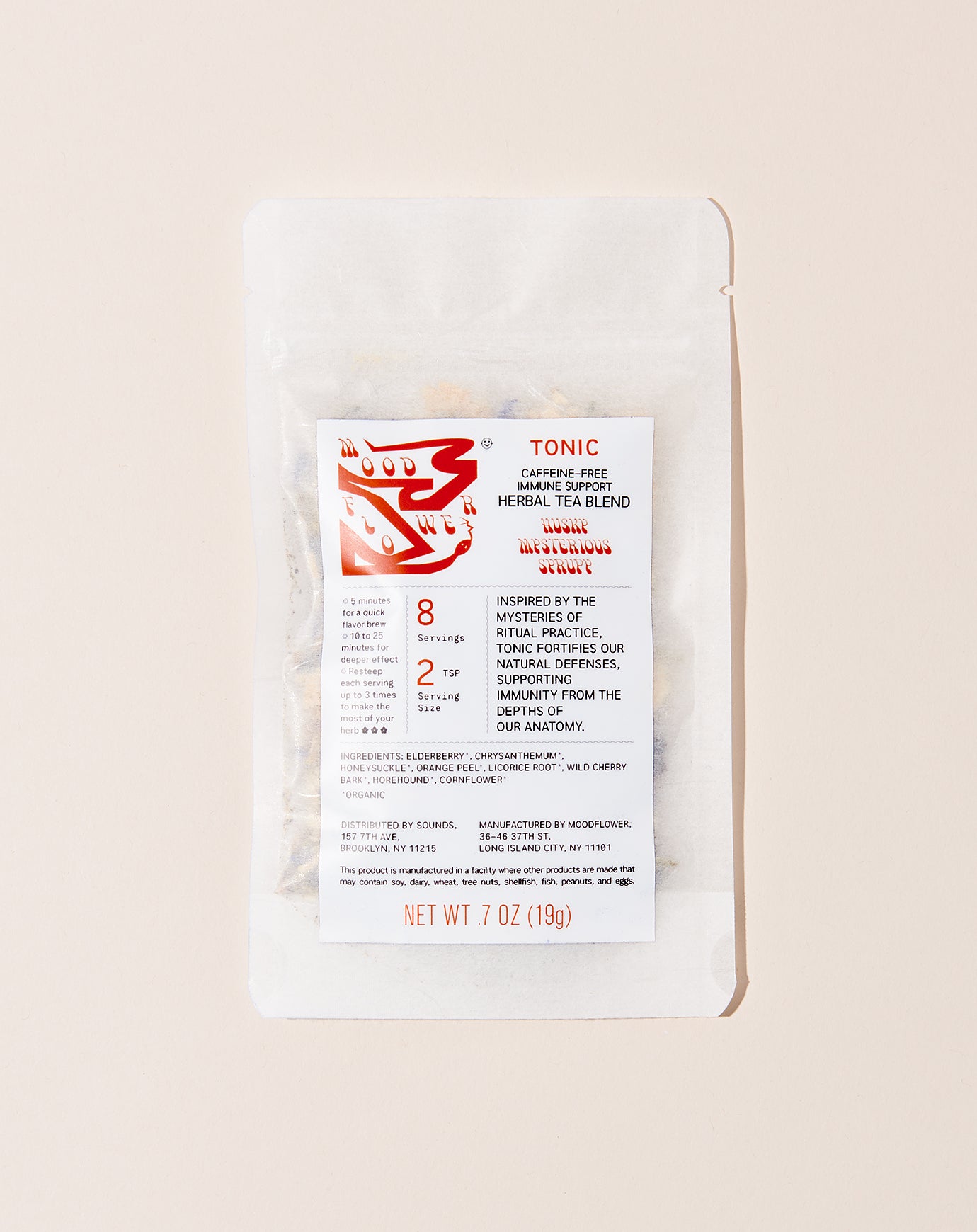 Sounds x Moodflower Tonic Tea Packet
