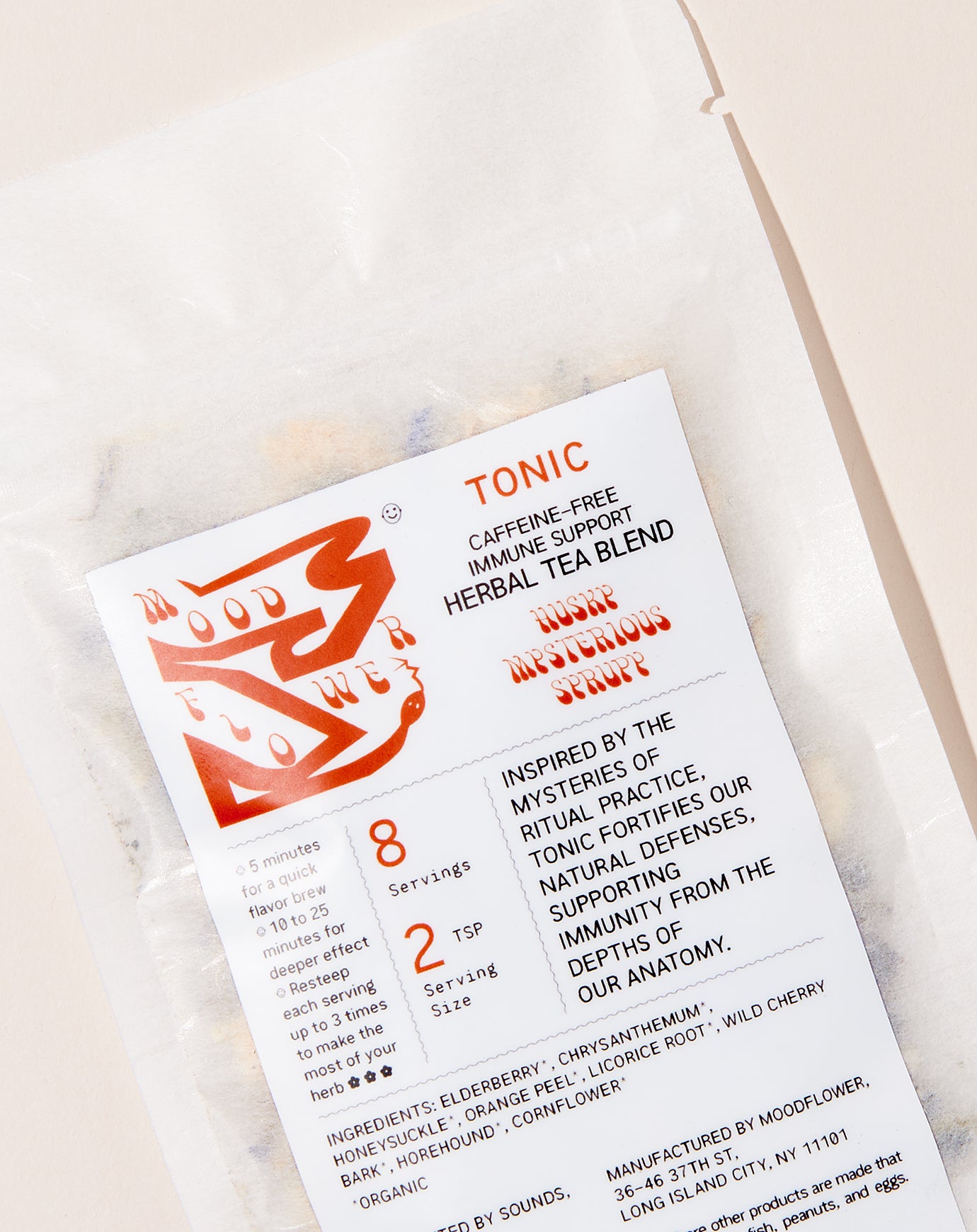 Sounds x Moodflower Tonic Tea Packet