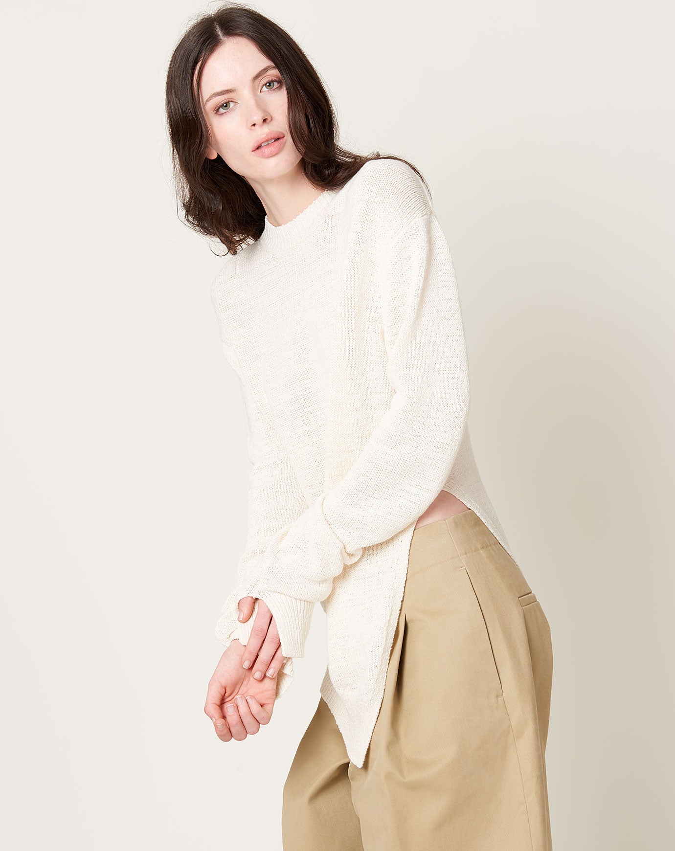 Sanpo Sweater in Cream | Studio Nicholson | Covet + Lou | Covet + Lou