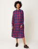 Sultan Wash Rola Dress in Red & Navy Scottish Plaid