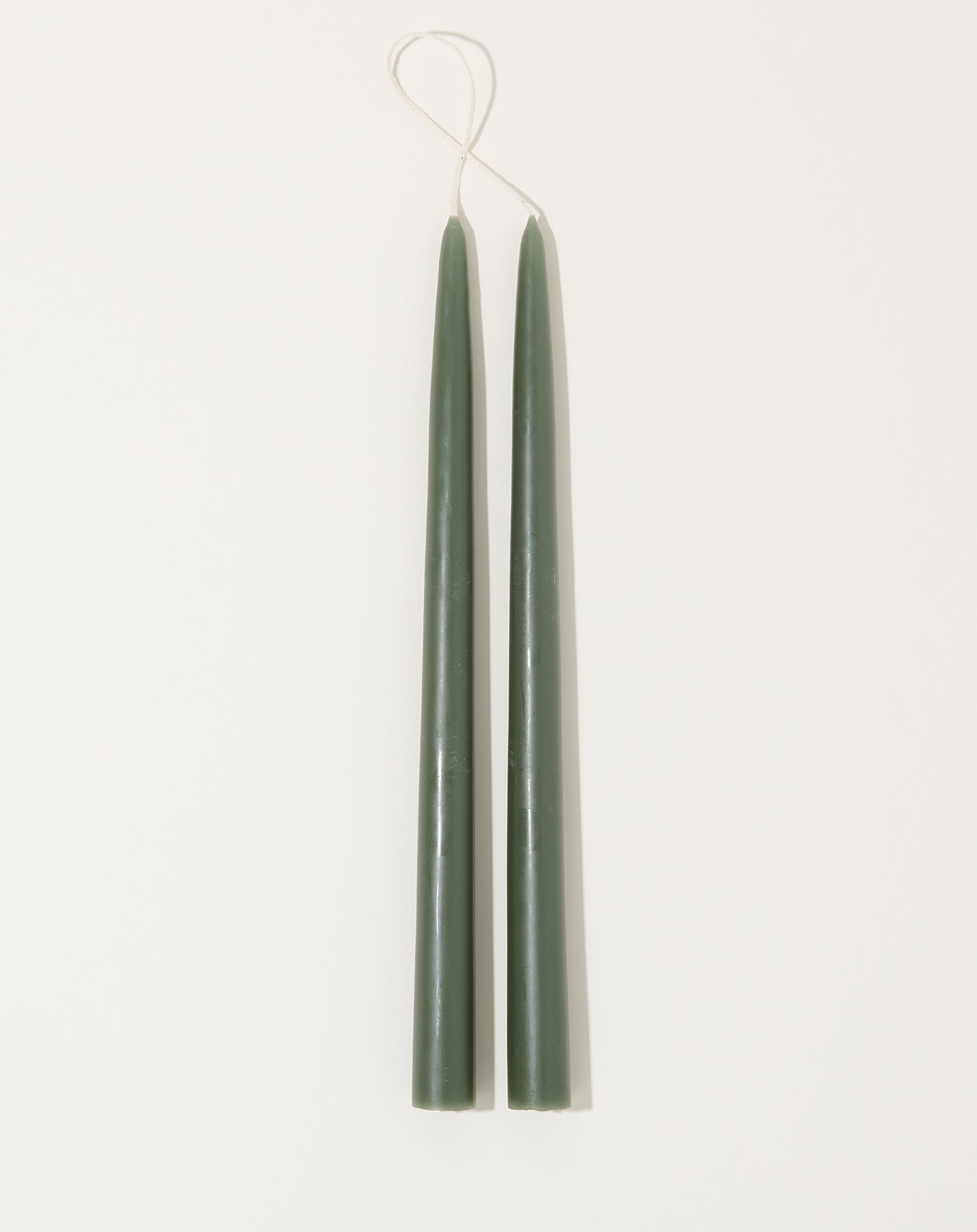 The Floral Society Pair of 12" Taper Candles in Moss