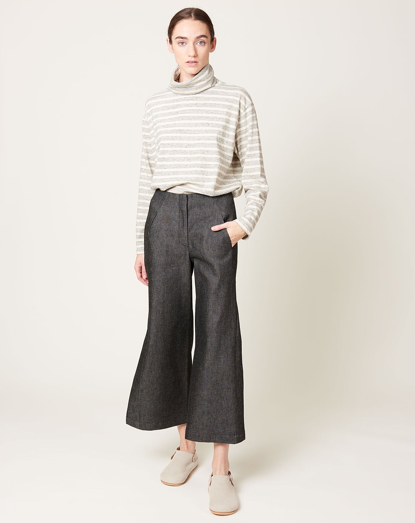Zero waste pleated twill trousers – Ludus Agender Label